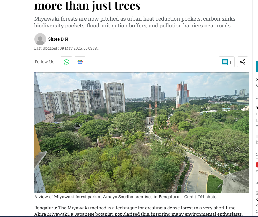 Miyawaki forests in Bengaluru need more than just trees